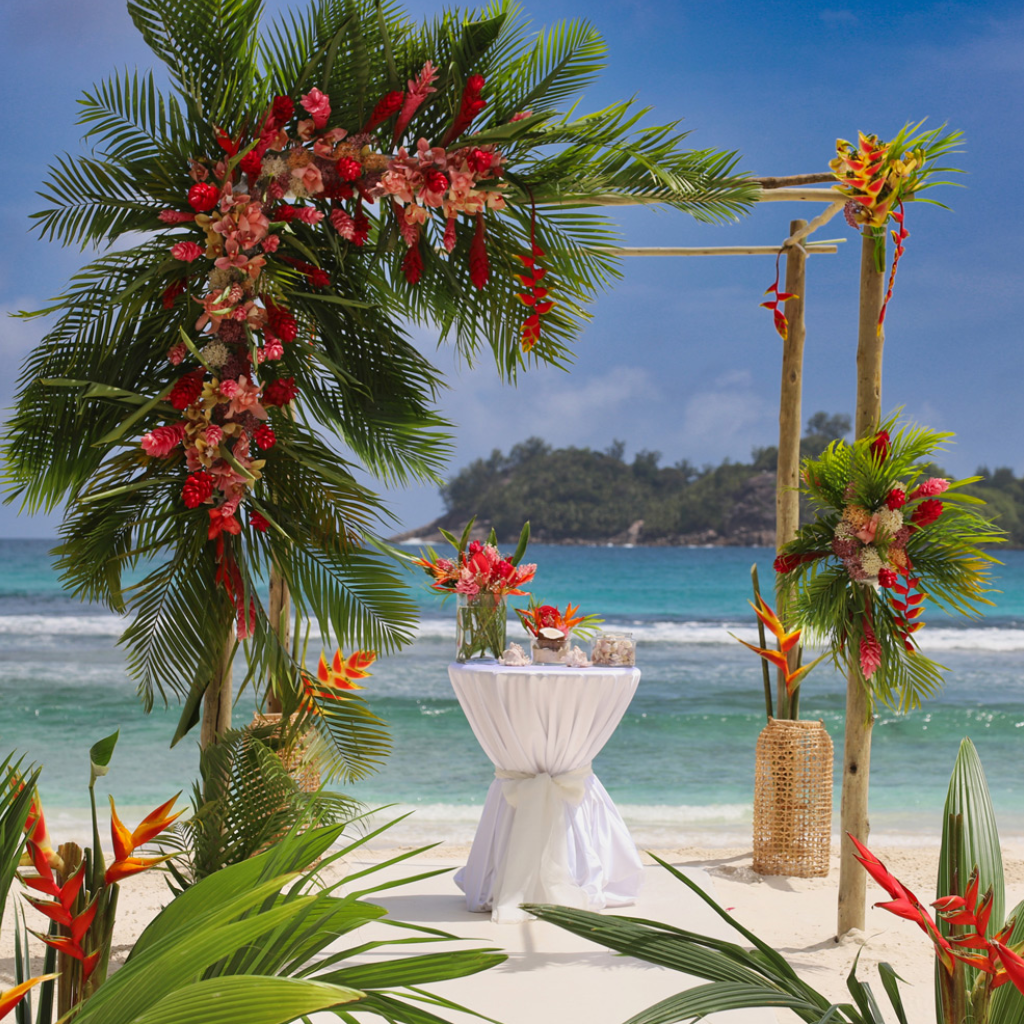 tropical beach wedding